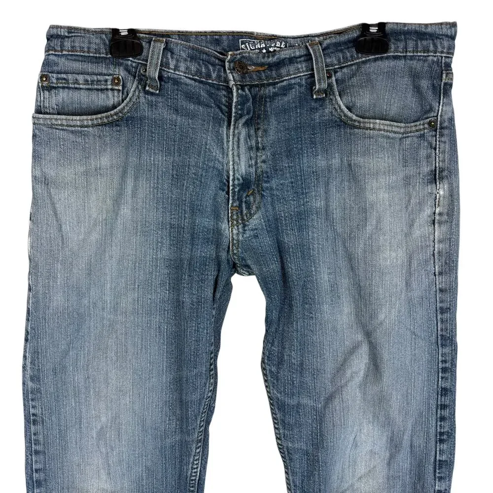 Signature by Levi Strauss & Co. Jeans Mens 34 X 34 Blue Denim Straight Zip‎ Fly